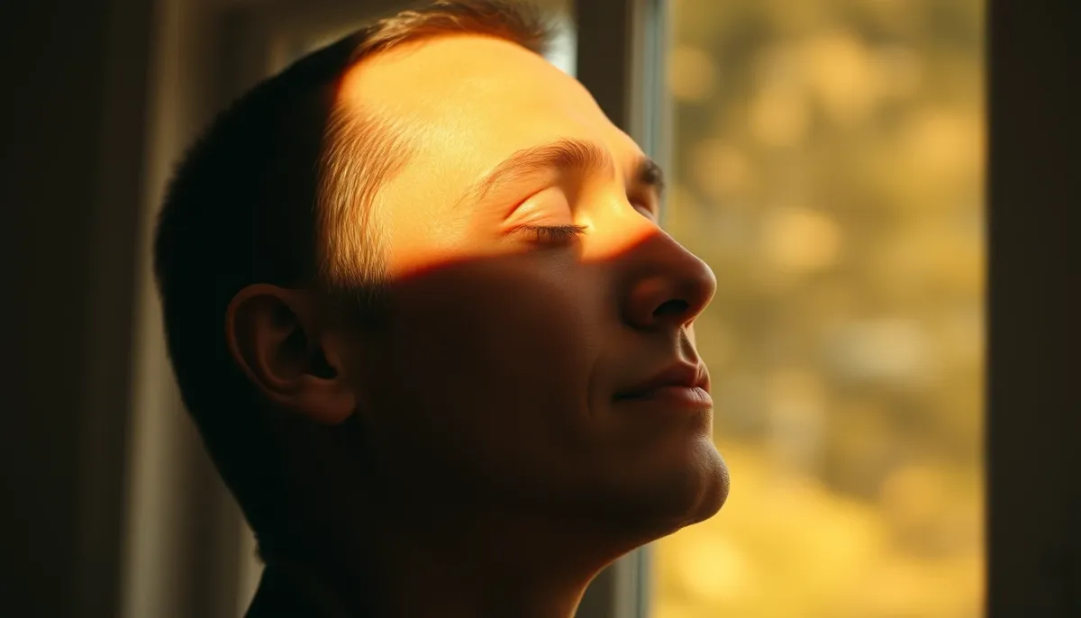 Personne en méditation, symbolisant la clairvoyance et les images mentales