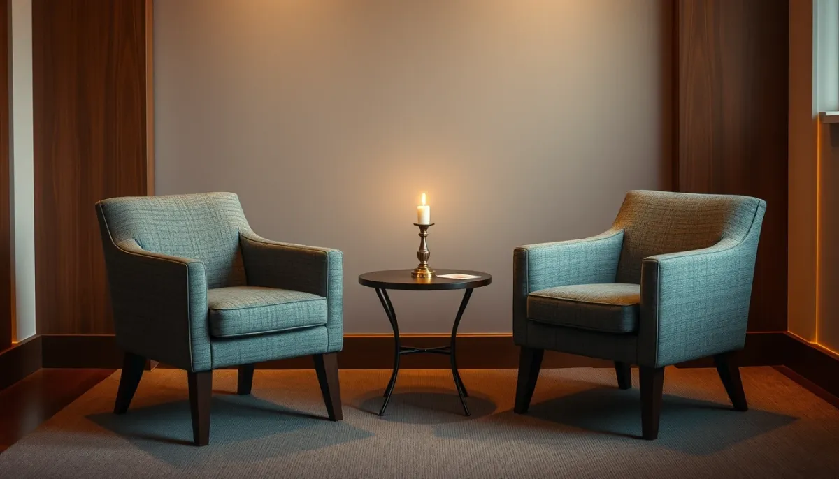 Salle de consultation pour une séance avec une personne extralucide