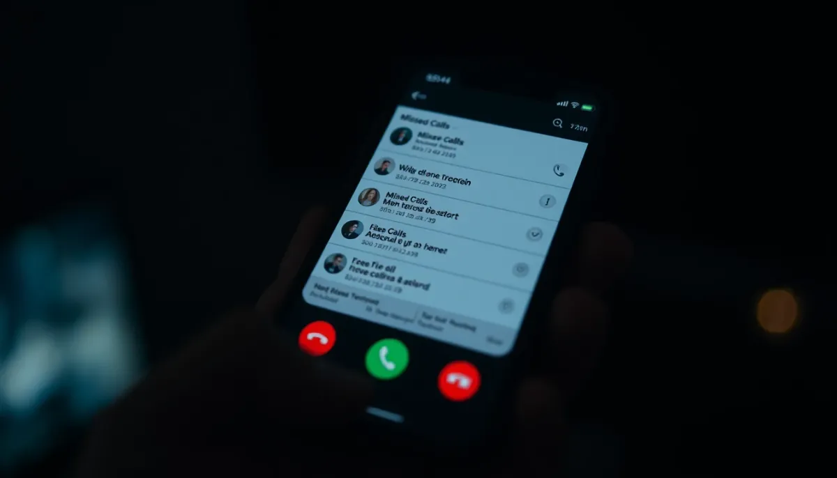 Téléphone portable avec de nombreux appels manqués et messages, symbolisant une dépendance aux consultations