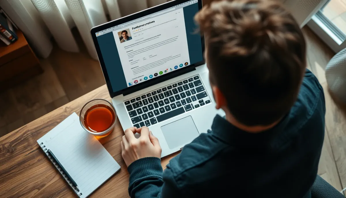 Personne consultant des avis en ligne pour choisir un professionnel fiable