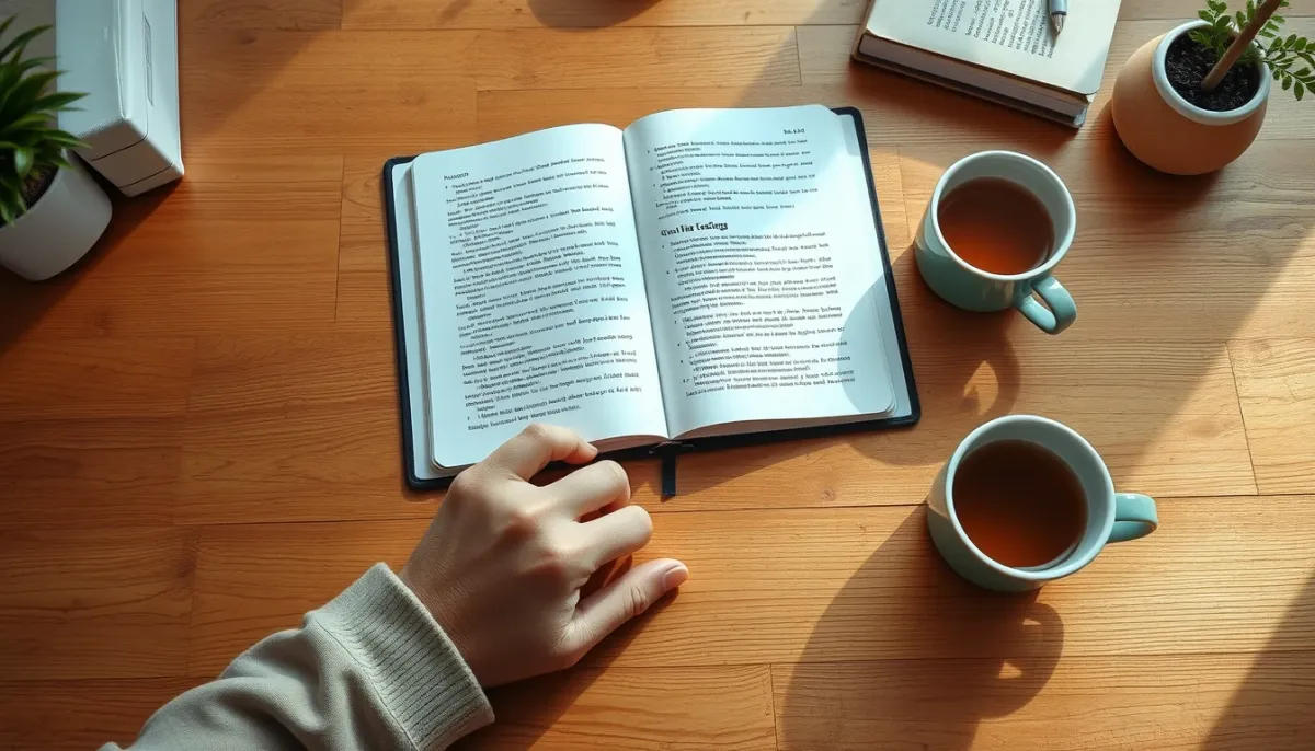 Personne écrivant dans un journal intime à un bureau, symbolisant la reprise de contrôle et la réflexion personnelle